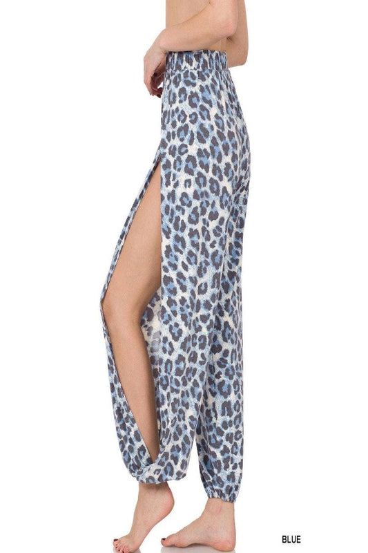 Leopard Split Side Pants