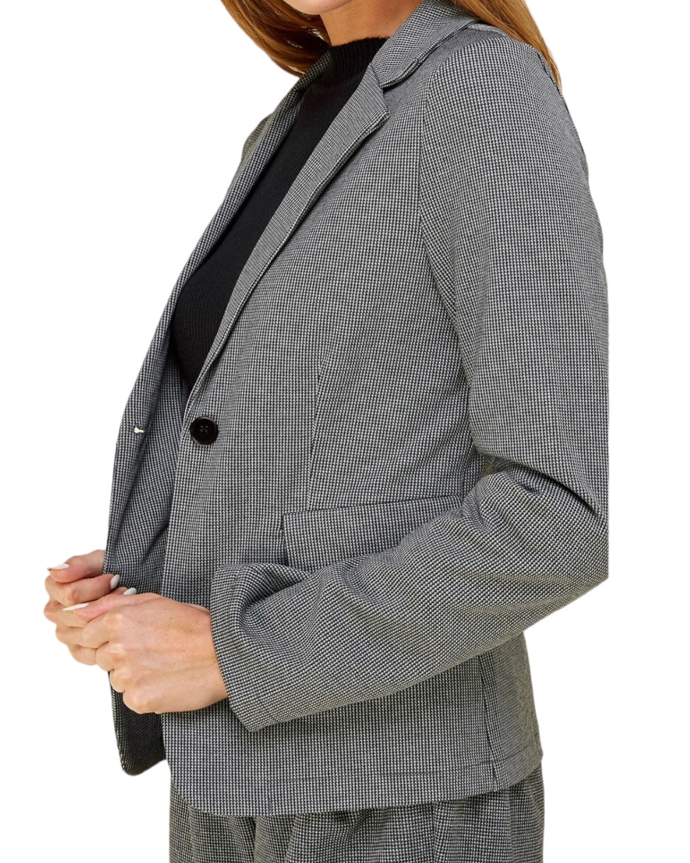 Houndstooth Pattern Blazer