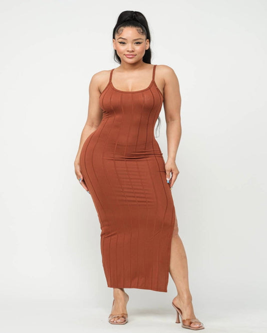 Mocha Sleeveless Maxi Dress